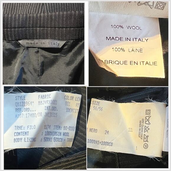 John Varvatos Italy 42R Gray Micro-Stripe Blazer Sport Coat 3/2 Roll Virgin Wool - Picture 14 of 15